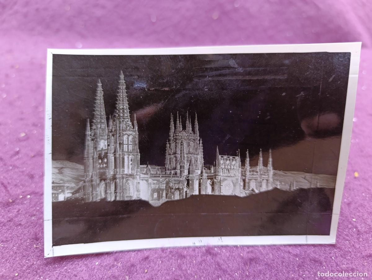 Fotograf&iacute;a antigua: Antigua Fotograf&iacute;a en b/n o sepia, Catedral de Burgos, de archivo, sellos al dorso