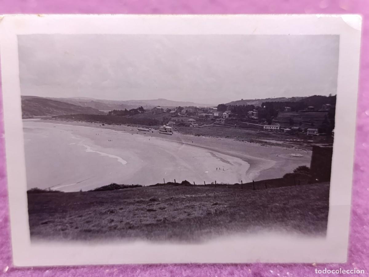 Alte Fotografie: Antigua Fotograf&iacute;a en b/n o sepia, Playa, Santander, 1935