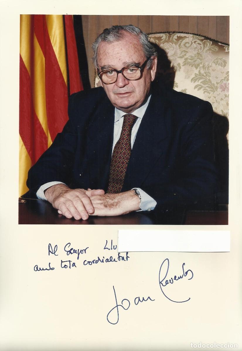 Fotograf&iacute;a antigua: Joan Revent&oacute;s. Fundador PSC. Fotograf&iacute;a firmada y dedicada. Presidente Parlament de Catalunya.