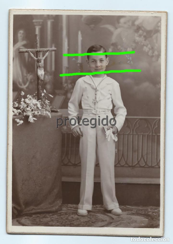 Fotograf&iacute;a antigua: PRIMERA COMUNI&Oacute;N. EL NI&Ntilde;O. 2 JUL 1936. MATEO FOT&Oacute;GRAFO. RAMBLA, 14. MURCIA. BO