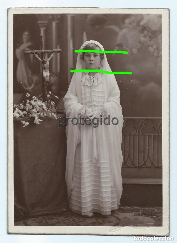Fotograf&iacute;a antigua: PRIMERA COMUNI&Oacute;N. LA NI&Ntilde;A. 2 JUL 1936. MATEO FOT&Oacute;GRAFO. RAMBLA, 14. MURCIA. BO