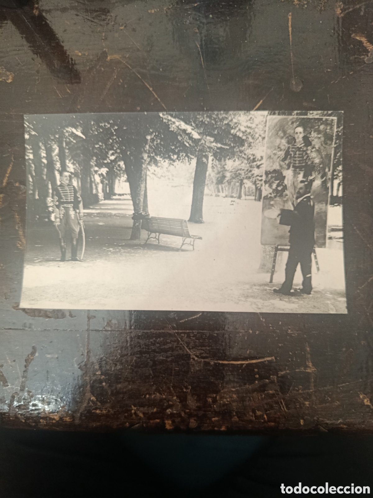Alte Fotografie: Fotograf&iacute;a del Rey Alfonso XIII posando para el pintor joaquin Sorolla