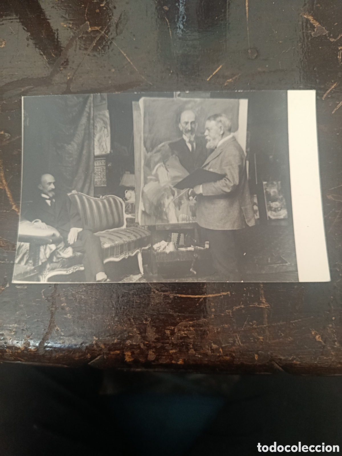 Alte Fotografie: Fotograf&iacute;a del museo sorolla jacinto Benavente posando para Joaqu&iacute;n Sorolla