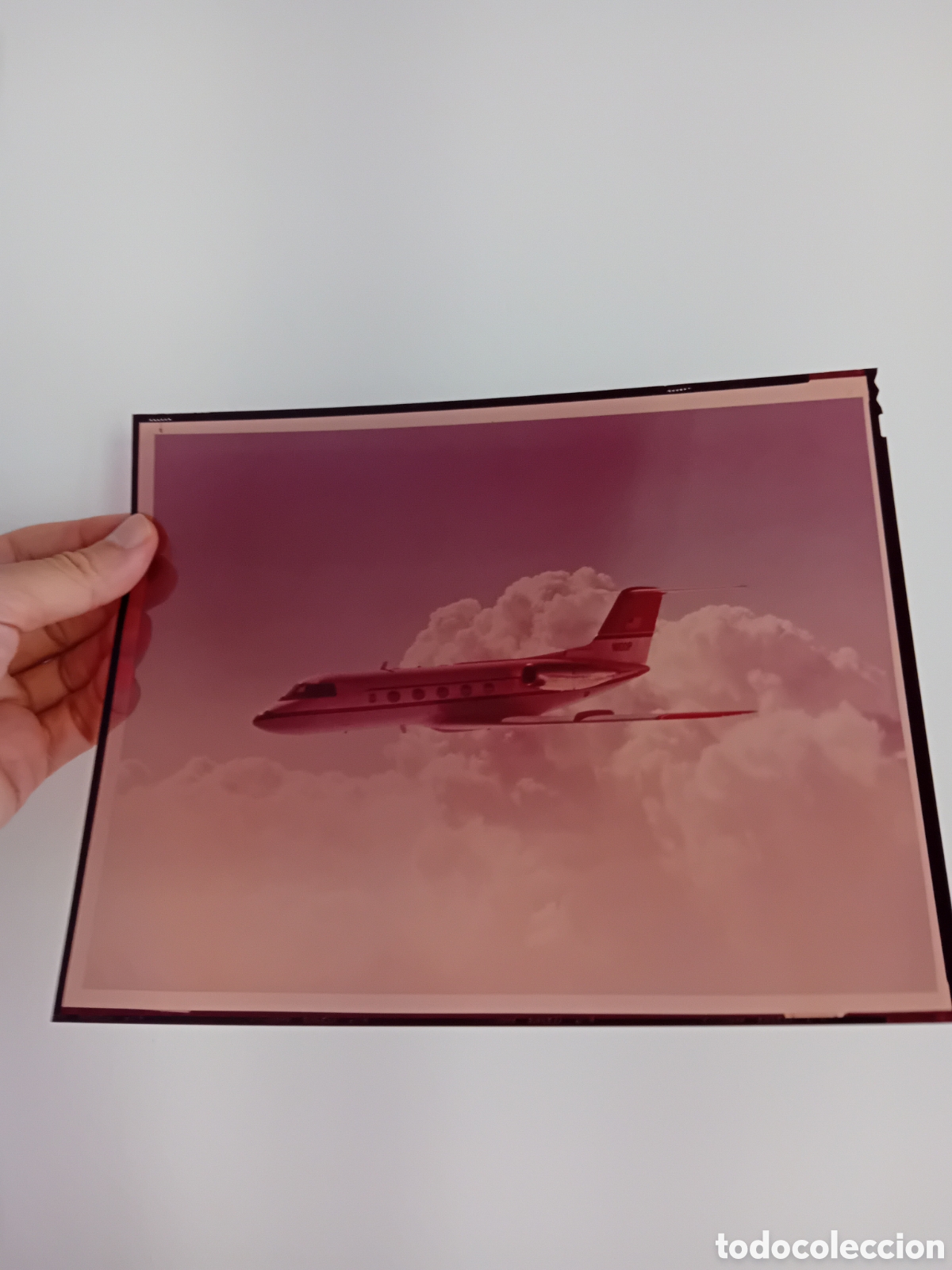 Fotograf&iacute;a antigua: ESPECTACULAR DIAPO GRAN FORMATO FOTOGRAF&Iacute;A PROFESIONAL PUBLICITARIA DEL AVI&Oacute;N N100P EE.UU. A&Ntilde;OS 80