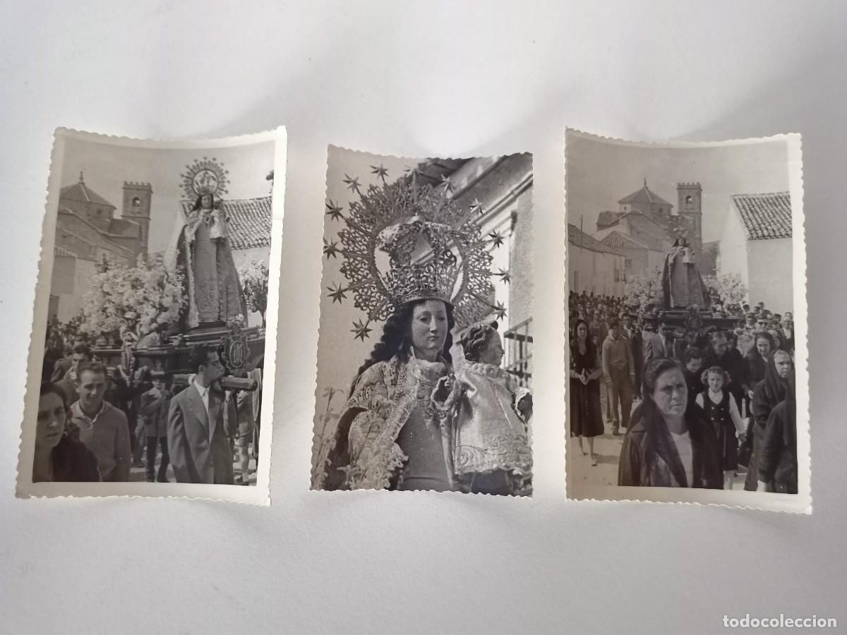 Fotograf&iacute;a antigua: Lote de fotos procesi&oacute;n de Virgen a identificar (zona de Andaluc&iacute;a)