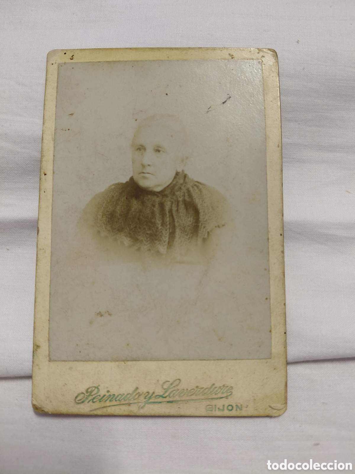 Fotograf&iacute;a antigua: ANTIGUA FOTOGRAFIA SE&Ntilde;ORA .FOTOGRAFIA DE PEINADO Y LAVERDURE GIJON