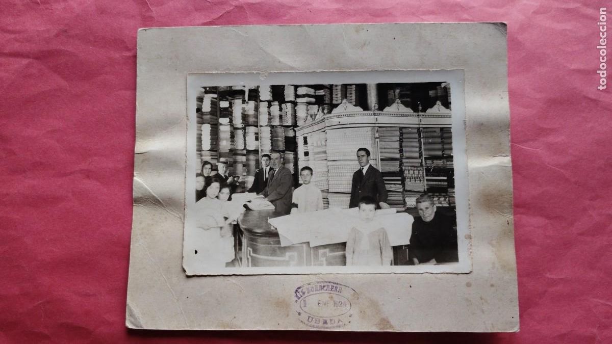 Fotograf&iacute;a antigua: BONACHERA.-FOTOGRAFO.-FOTOGRAFIA ANTIGUA DE UN ALMACEN O TIENDA DE TEJIDOS.-UBEDA.-A&Ntilde;O 1924.
