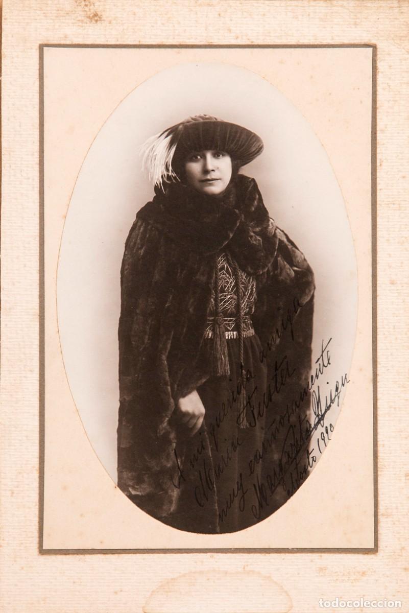 Fotograf&iacute;a antigua: MARGARITA XIRGU - RETRATO CON DEDICATORIA AUTOGRAFA - 1920 - MARGARIDA XIRGU