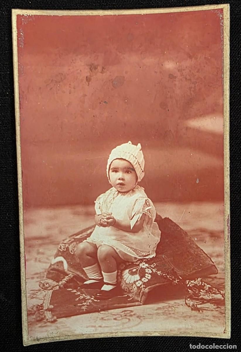 Fotograf&iacute;a antigua: P.1091 Fotograf&iacute;a Antigua de Estudio Infantil &ndash; Retrato de Beb&eacute; &ndash; Francisco Amer &ndash; Barcelona