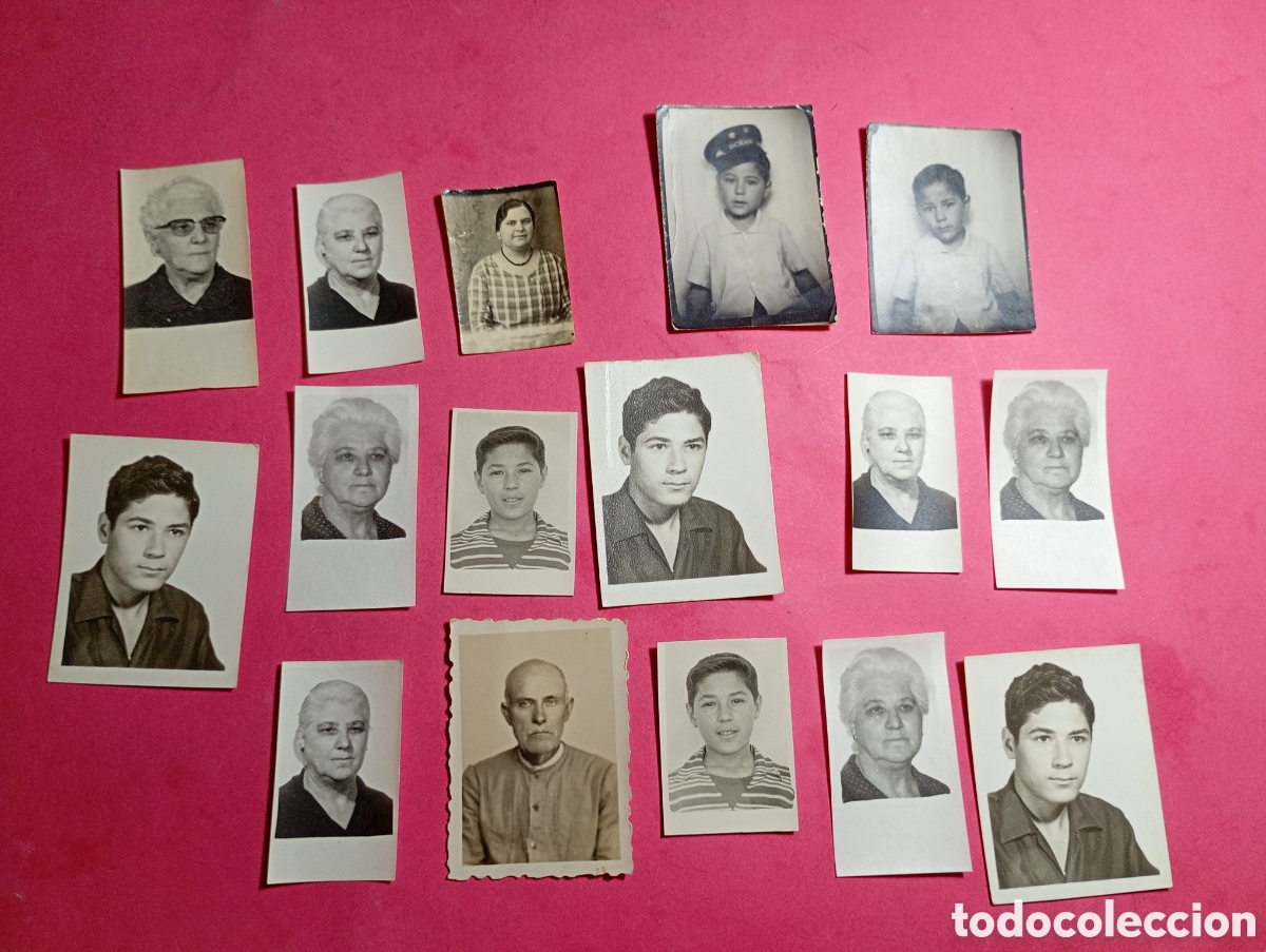 Fotograf&iacute;a antigua: LOTE 16 RETRATOS B/N MEDIDA APROMIMADA DE CARNET ALGUNOS REPETIDOS ver fotos