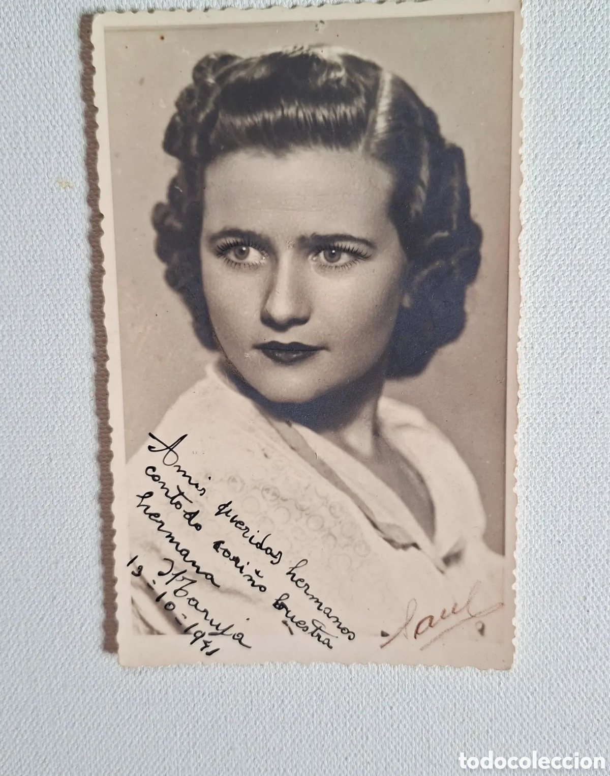 Fotograf&iacute;a antigua: Foto Antigua Mujer 1941