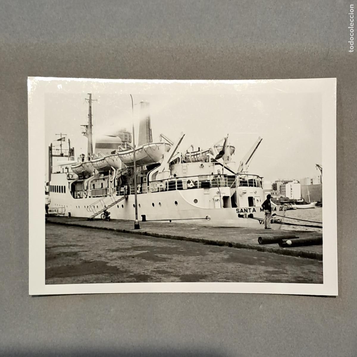 Fotograf&iacute;a antigua: Antigua foto. Gran Canaria A&ntilde;os 70 Buque Santa Mar&iacute;a d l Paz, Uni&oacute;n Naval Levante, Transmediterr&aacute;nea
