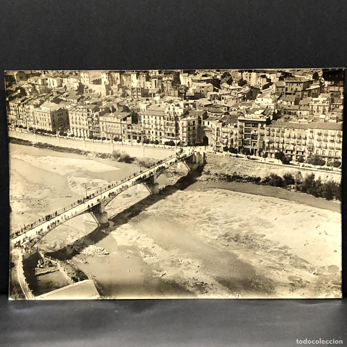 Fotograf&iacute;a antigua: VISTA A&Eacute;REA DE L&Eacute;RIDA - 1928 - RECUERDO DE LA EXPOSICI&Oacute;N AGR&Iacute;COLA - CONFEDERACI&Oacute;N HIDROGR&Aacute;FICA / 416
