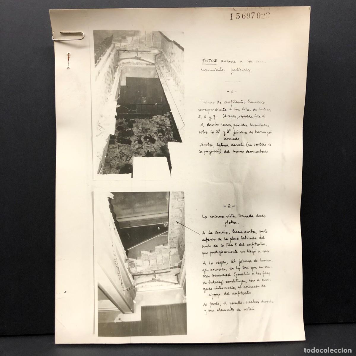 Fotograf&iacute;a antigua: CONJUNTO DE FOTOS DE LA RECONSTRUCCI&Oacute;N Y REFORMA DEL TEATRO MUNICIPAL DE BALAGUER - RAR&Iacute;SIMAS / 489