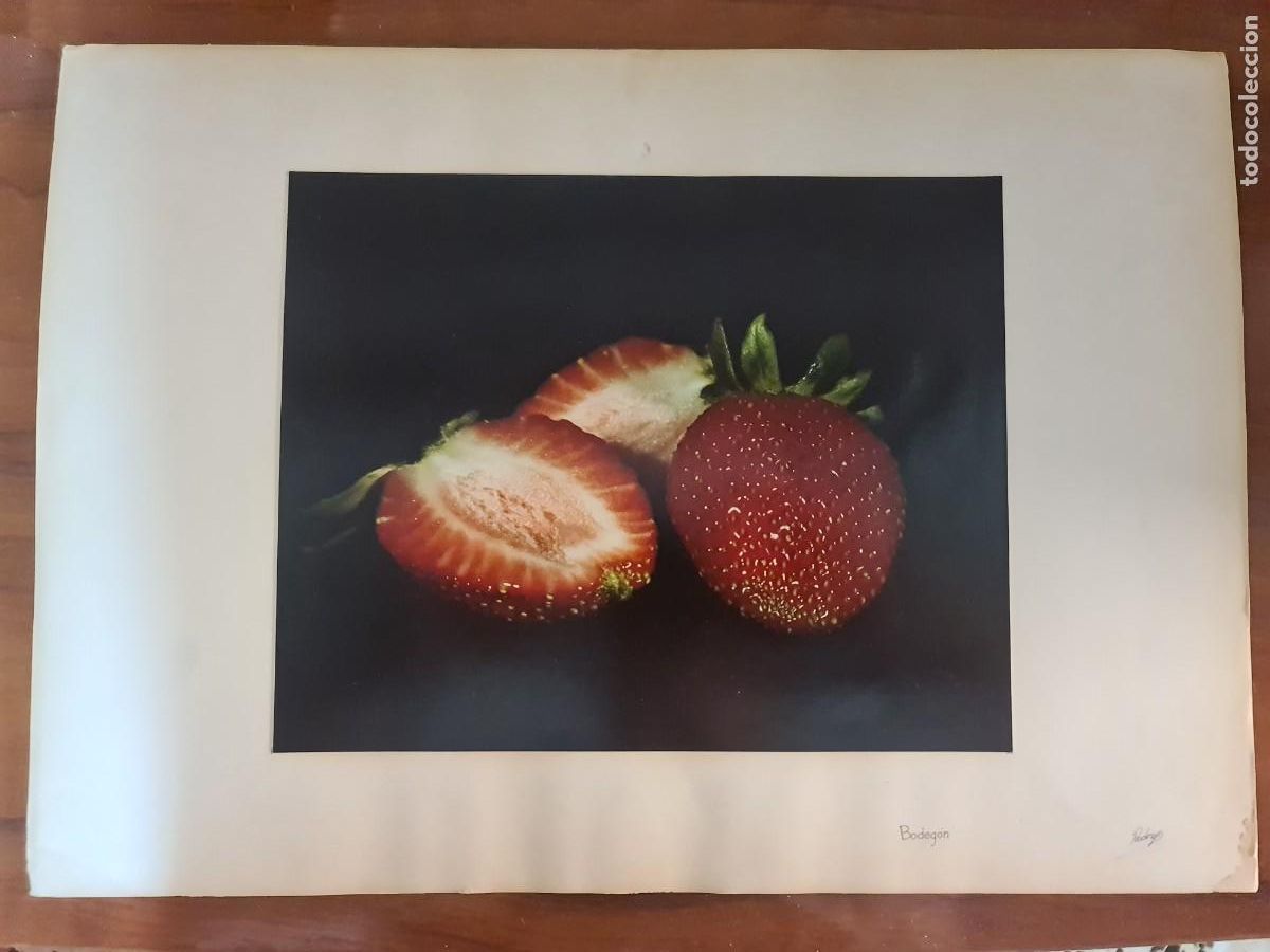 Fotografia antiga: Rodrigo Mosquera Mart&iacute;nez. (Rodrigo Mezquera). 1984. Bodeg&oacute;n de Fresas. Positivado CIBACHROME
