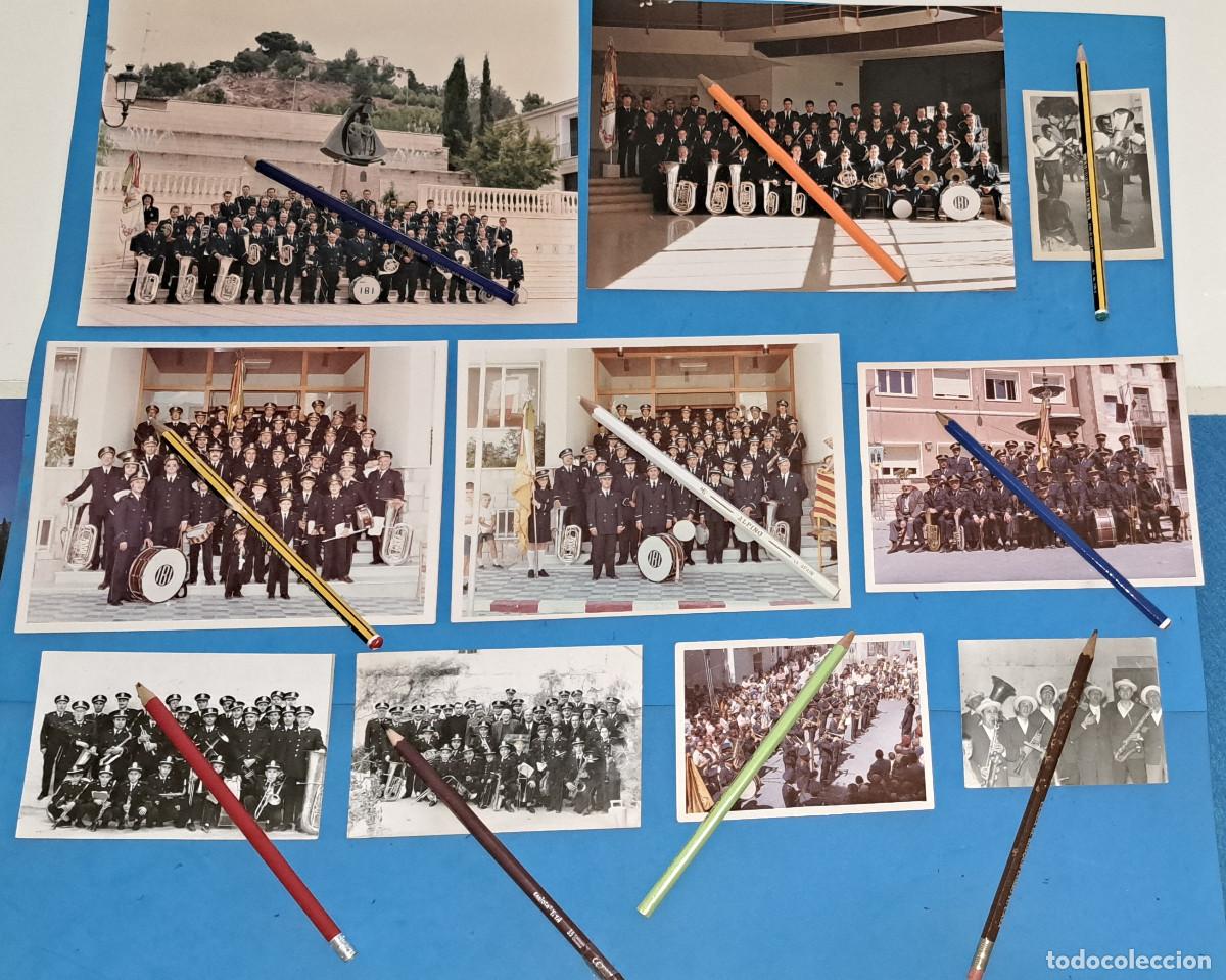 Fotograf&iacute;a antigua: UNION MUSICAL DE IBI - LOTE DE 10 FOTOGRAF&Iacute;AS - DIFERENTES &Eacute;POCAS - ANTIGUAS