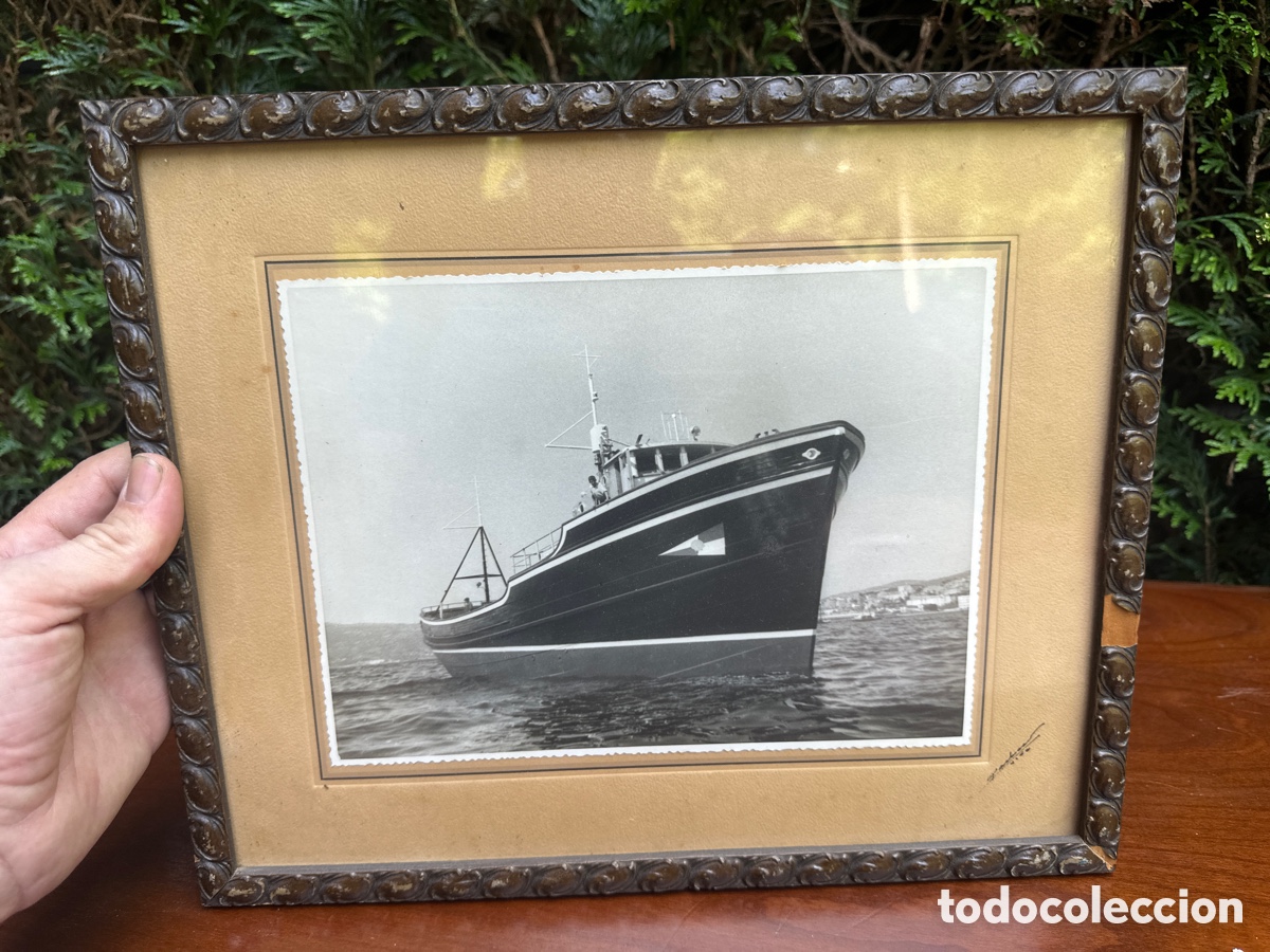 Fotograf&iacute;a antigua: ANTIGUA FOTOGRAF&Iacute;A DE BARCO PESQUERO. PACHECO. VIGO. BARCO A IDENTIFICAR &iquest; PESCANOVA ?