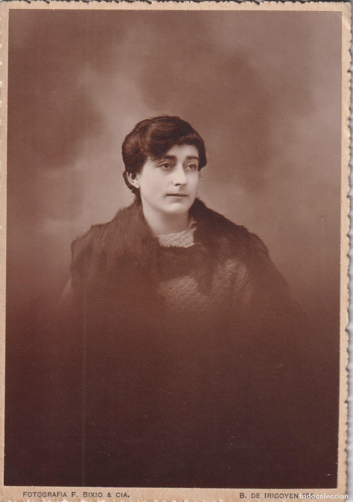 Fotograf&iacute;a antigua: ANTIGUA FOTOGRAFIA DE ESTUDIO, MUJER &ndash; F.BIXIO & CIA &ndash; BUENOS AIRES