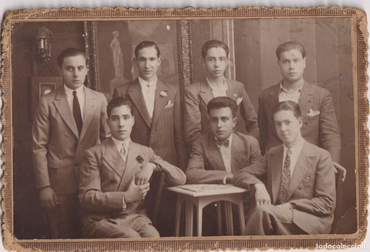 Fotograf&iacute;a antigua: VENDRELL, FOTO DE ESTUDIO GRUPAL &ndash; G&Uuml;IXENS-FOTO