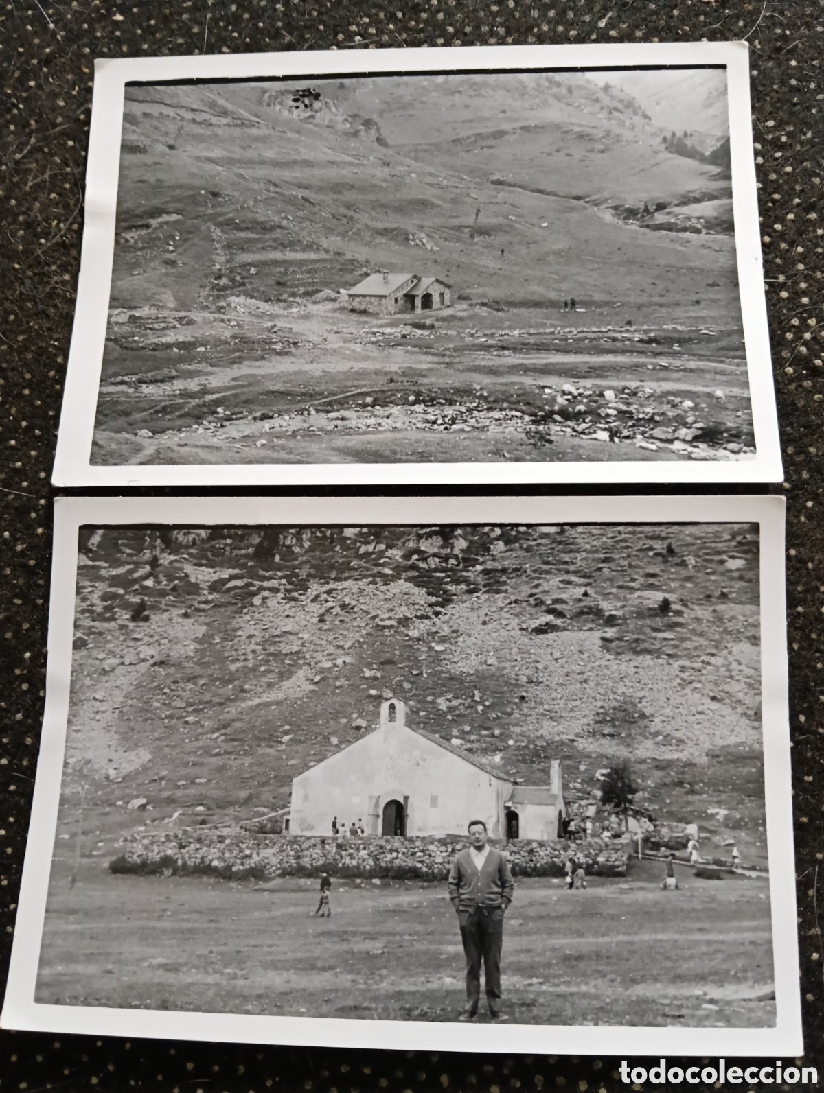 Fotograf&iacute;a antigua: Dos fotograf&iacute;as del Valle de Nuria, Ermita y Refugio, Agosto de 1970, miden 11 x 8 cm aprox.