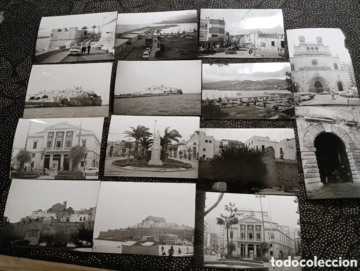 Fotograf&iacute;a antigua: 11 Fotograf&iacute;as de PE&Ntilde;&Iacute;SCOLA y su castillo, calles, plazas y puerto. En Abril de 1976. miden 10,5 x 7