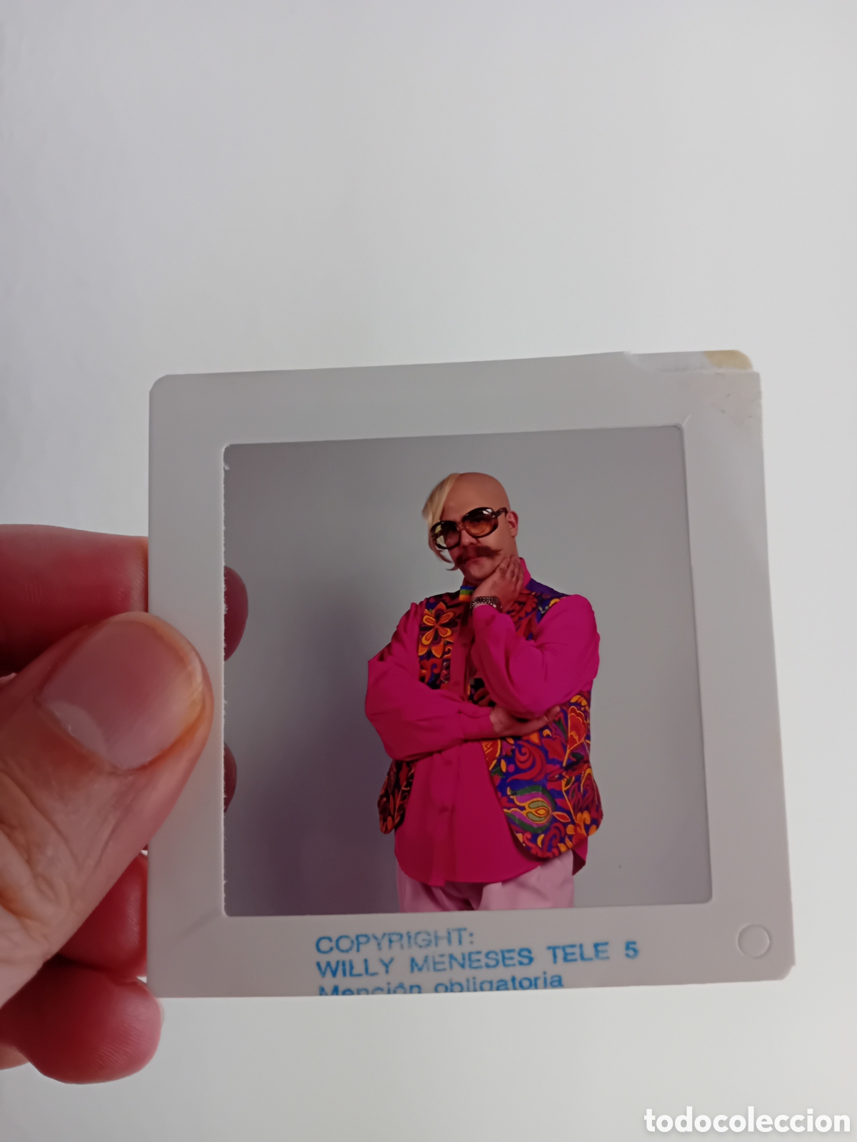 Fotograf&iacute;a antigua: DIAPO MEDIO FORMATO CRISPIN KLANDER. FLORENTINO FERNANDEZ. TELECINCO. TELE5. A&Ntilde;OS 90
