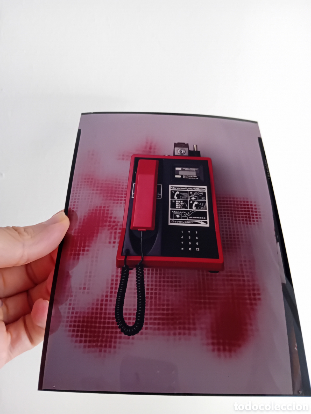 Fotograf&iacute;a antigua: DIAPO GRAN FORMATO TELEFONO CABINA TELEFONICA. FOTO PROFESIONAL. A&Ntilde;OS 90