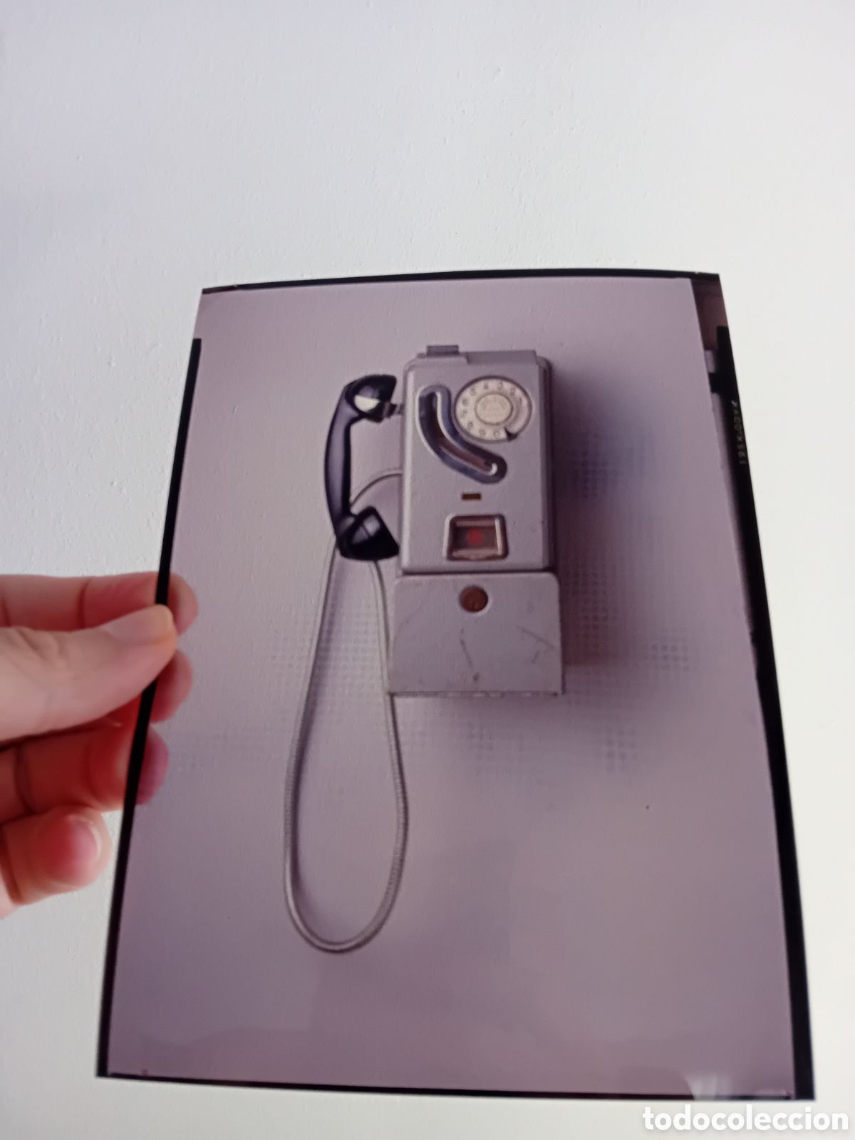 Fotograf&iacute;a antigua: DIAPO GRAN FORMATO TELEFONO CABINA TELEFONICA. FOTO PROFESIONAL. A&Ntilde;OS 90