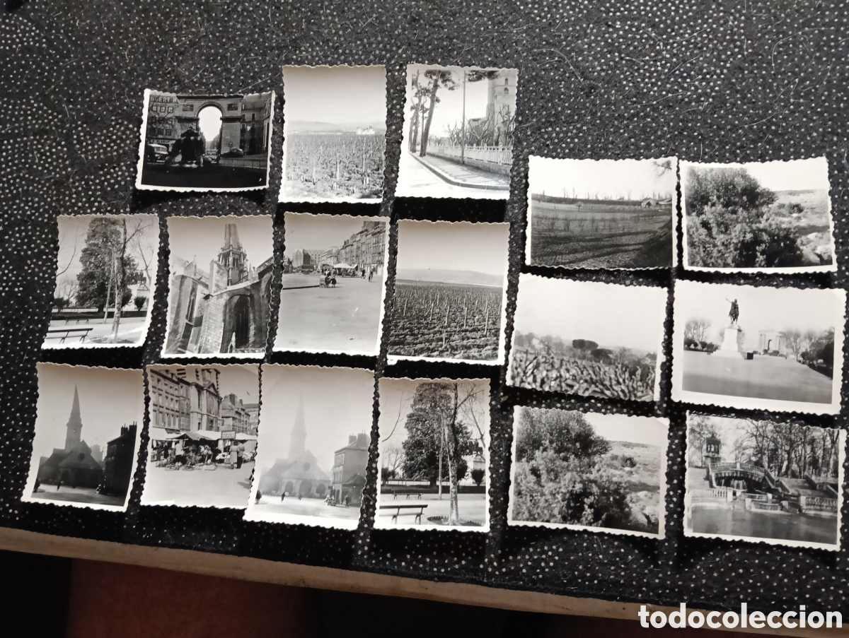 Fotograf&iacute;a antigua: Lote de 17 peque&ntilde;as fotos de Francia a investigar c 95