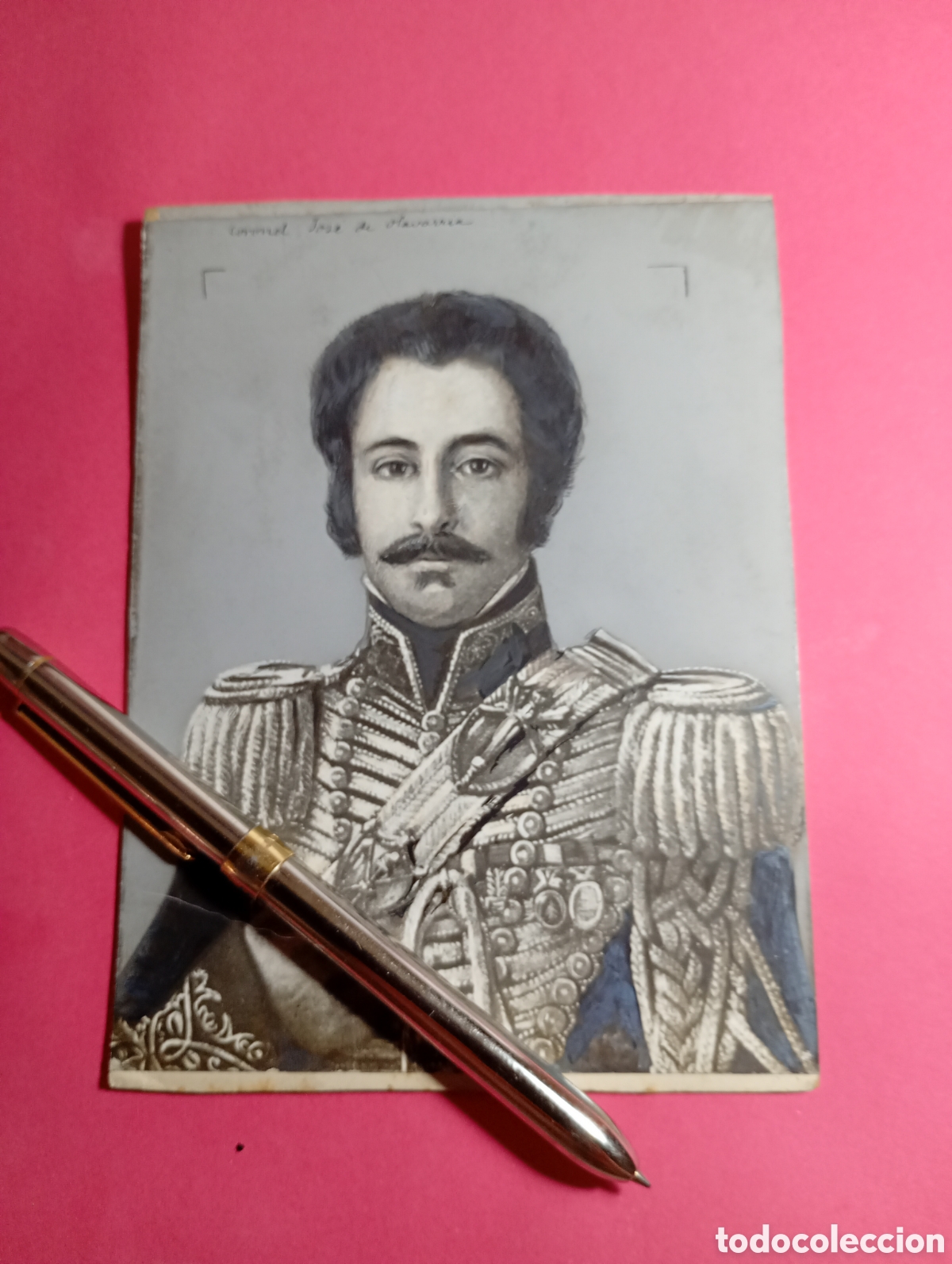 Fotograf&iacute;a antigua: VINTAGE JOS&Eacute; VALENT&Iacute;N DE OLAVARRIA ARGENTINA GUERRAS DE INDEPENDENCIA - SOBRE CART&Oacute;N