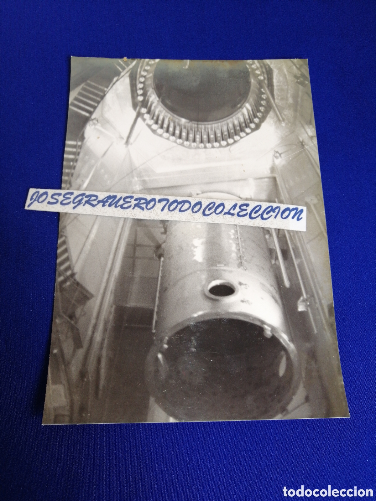 Fotograf&iacute;a antigua: MAQUINARIA - TURBINA F&Aacute;BRICA FOTOGRAF&Iacute;A ANTIGUA SIGLO PASADO