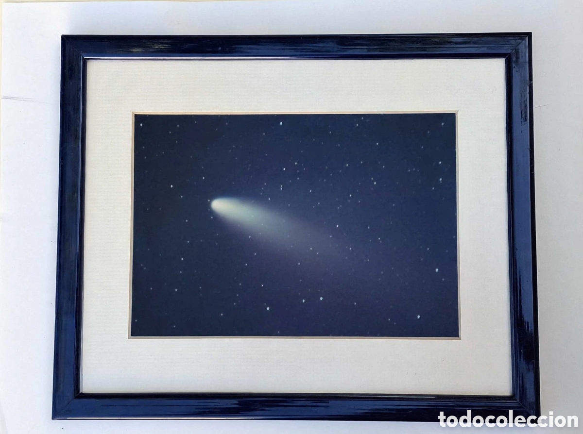 Fotograf&iacute;a antigua: Fotograf&iacute;a Original Cometa Hale-Bopp 1997 - Papel Kodak Royal - Enmarcada
