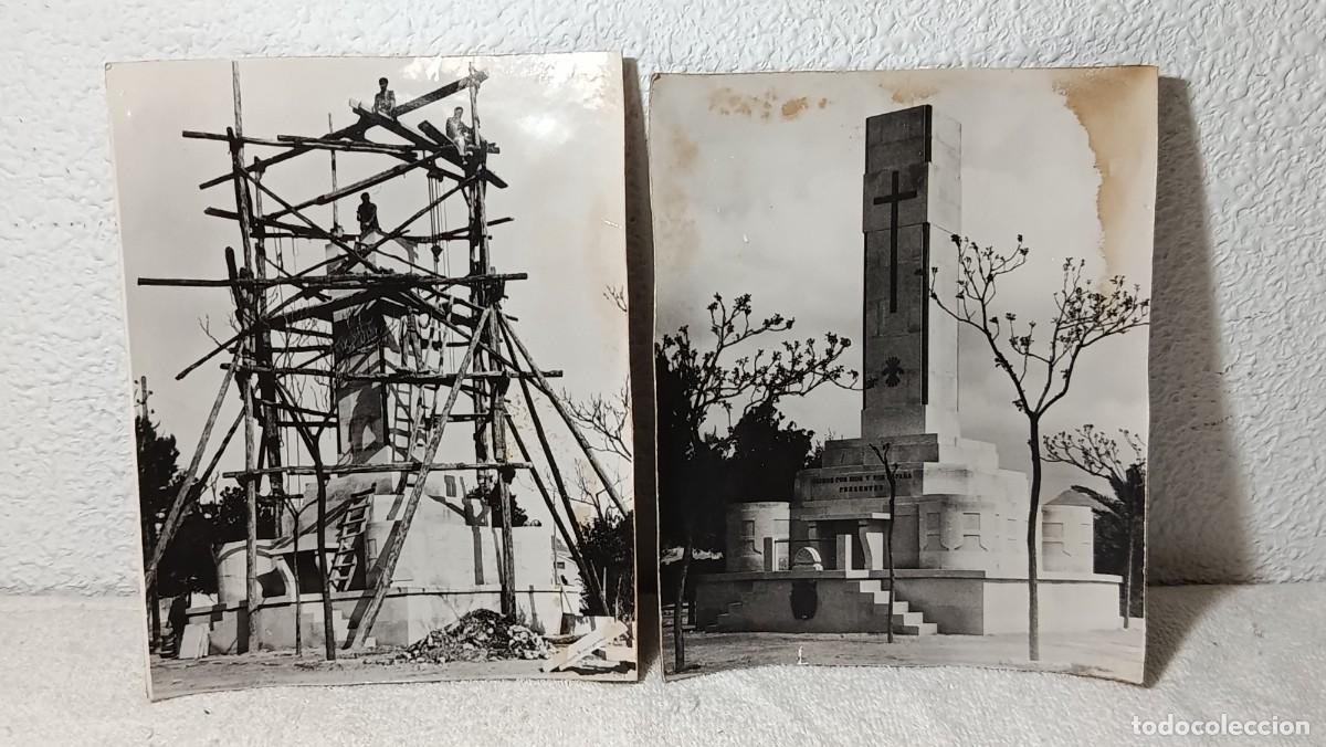 Fotograf&iacute;a antigua: ANTIGUAS FOTOGRAFIAS CONSTRUCCION MONUMENTO A LOS CAIDOS PUERTO LLANO CIUDAD REAL A&Ntilde;O 1947