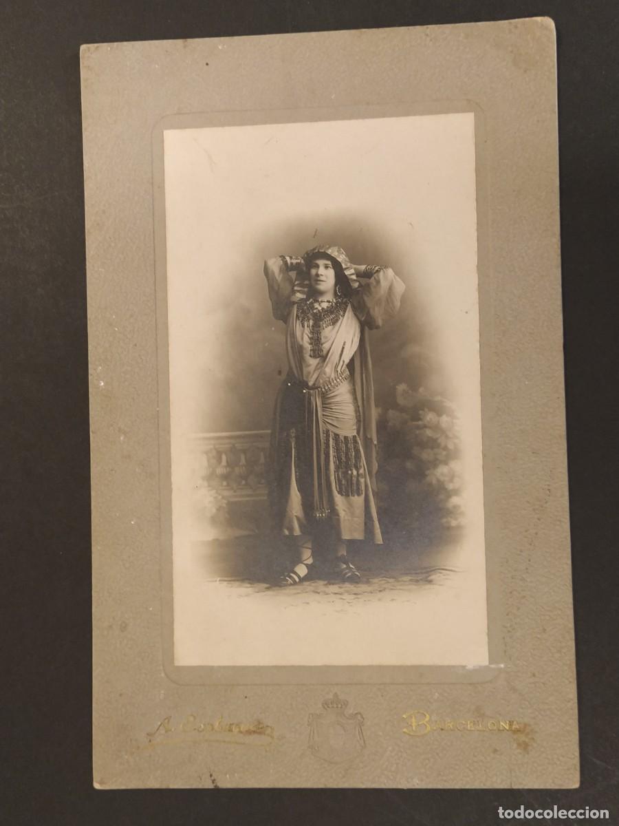 Fotograf&iacute;a antigua: ACTRIZ O MUJER CON VESTIDO DE ZINGARA O SIMILAR - FOTO ESPLUGAS, BARCELONA - FOTOGRAFIA ANTIGUA