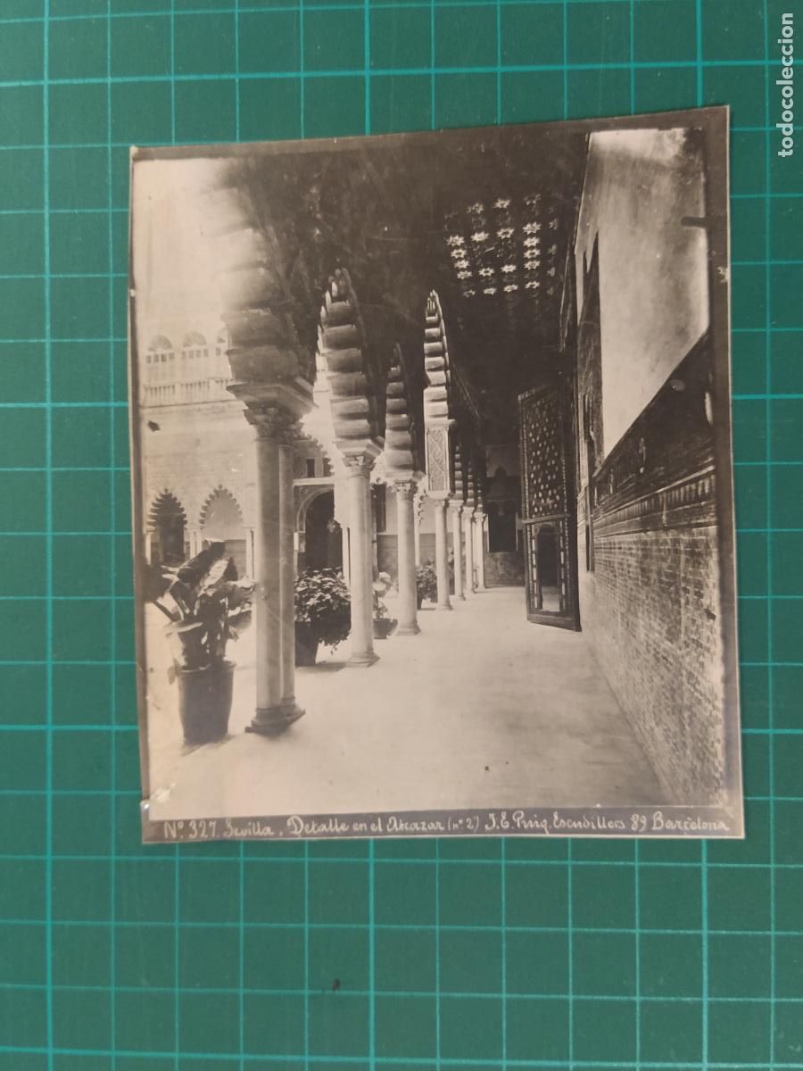 Fotograf&iacute;a antigua: SEVILLA - DETALLE EN EL ALCAZAR - FOTOGRAFIA ANTIGUA -(116.514)
