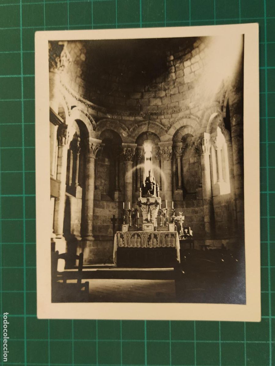 Fotograf&iacute;a antigua: SANT MARTI DE SARROCA - INTERIOR ABSIDE IGLESIA - FOTOGRAFIA ANTIGUA -(116.519)