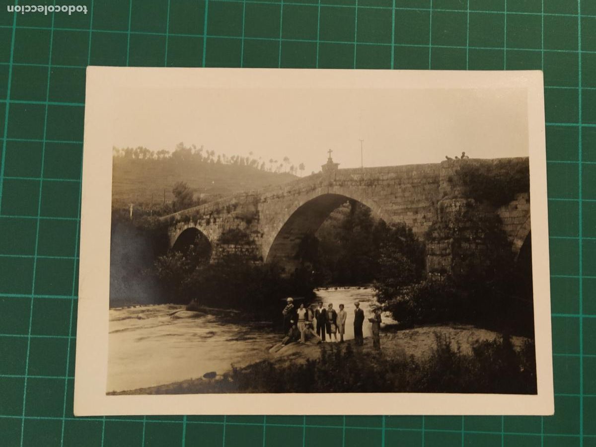 Fotografia antica: LEIRO (OURENSE) PUENTE MEDIEVAL DE SAN CLODIO - FOTOGRAFIA ANTIGUA -(116.519)