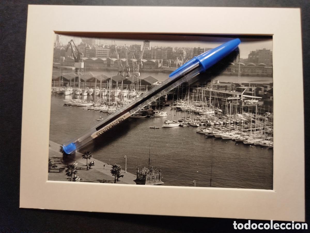 Fotograf&iacute;a antigua: Foto retro puerto de Barcelona