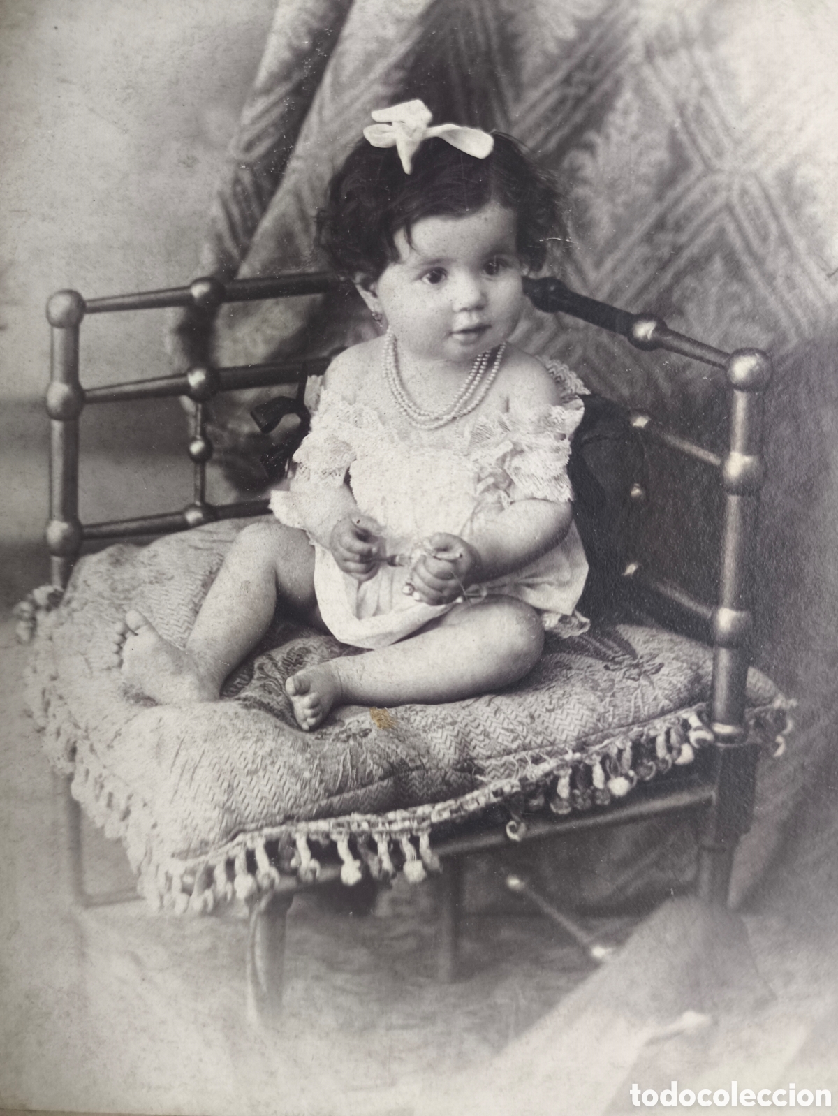 Fotograf&iacute;a antigua: FOTOGRAF&Iacute;A RETRATO DE ESTUDIO BEB&Eacute; NI&Ntilde;A FOT&Oacute;GRAFO ORRIT MANRESA