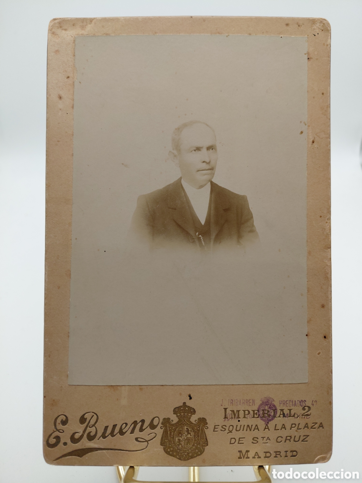 Fotograf&iacute;a antigua: FOTOGRAFO E. BUENO , MADRID / MEDIDAS 11 X 17