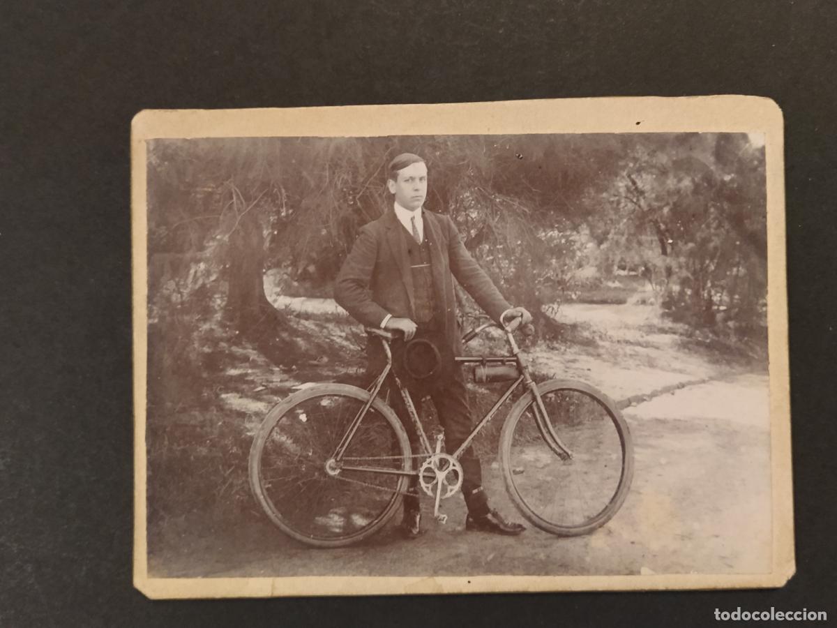 Fotograf&iacute;a antigua: HOMBRE EN BICICLETA - FOTOGRAFIA ANTIGUA -(116.584)