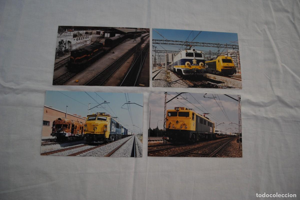 Fotograf&iacute;a antigua: MAQUINAS DE TRENES LOTE DE CUATRO .