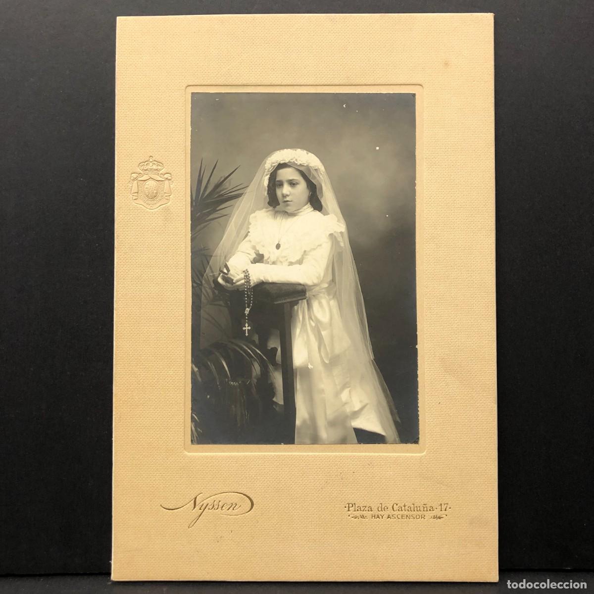 Fotograf&iacute;a antigua: FOTOGRAFIA - RETRATO NI&Ntilde;A PRIMERA COMUNI&Oacute;N - MODERNISTA - NYSSEN - FOT&Oacute;GRAFO BARCELONA / 5235