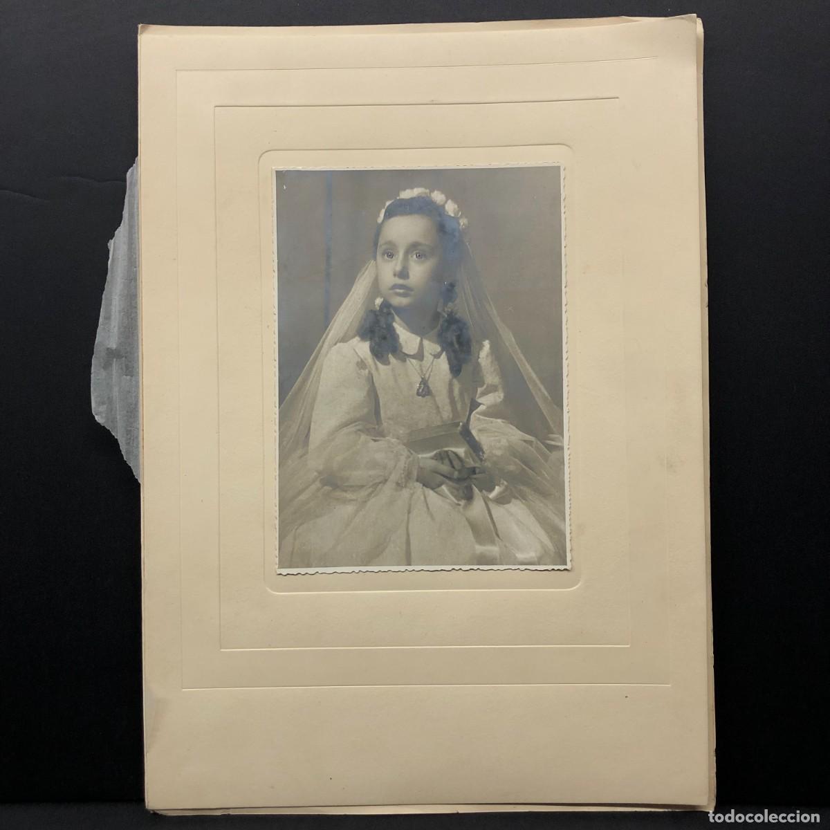 Fotograf&iacute;a antigua: FOTOGRAFIA - RETRATO DE NI&Ntilde;A PRIMERA COMUNI&Oacute;N - 1955 - RARA FOTO / 5247