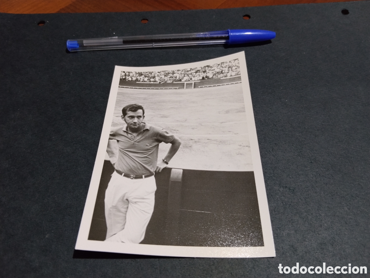 Fotograf&iacute;a antigua: Fotograf&iacute;a plaza de toros persona en el burladero