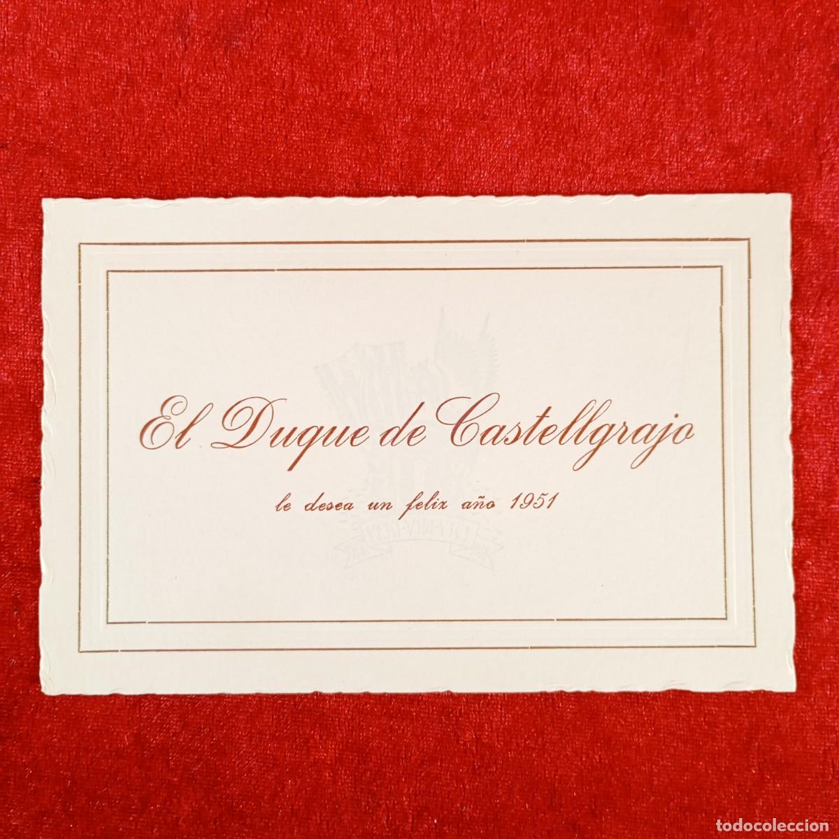 Fotograf&iacute;a antigua: GRAJOS L&Eacute;RIDA SECTA - EL DUQUE DE CASTELLGRAJO LE DESEA UN FELIZ A&Ntilde;O 1951 - FELICITACI&Oacute;N / 6355