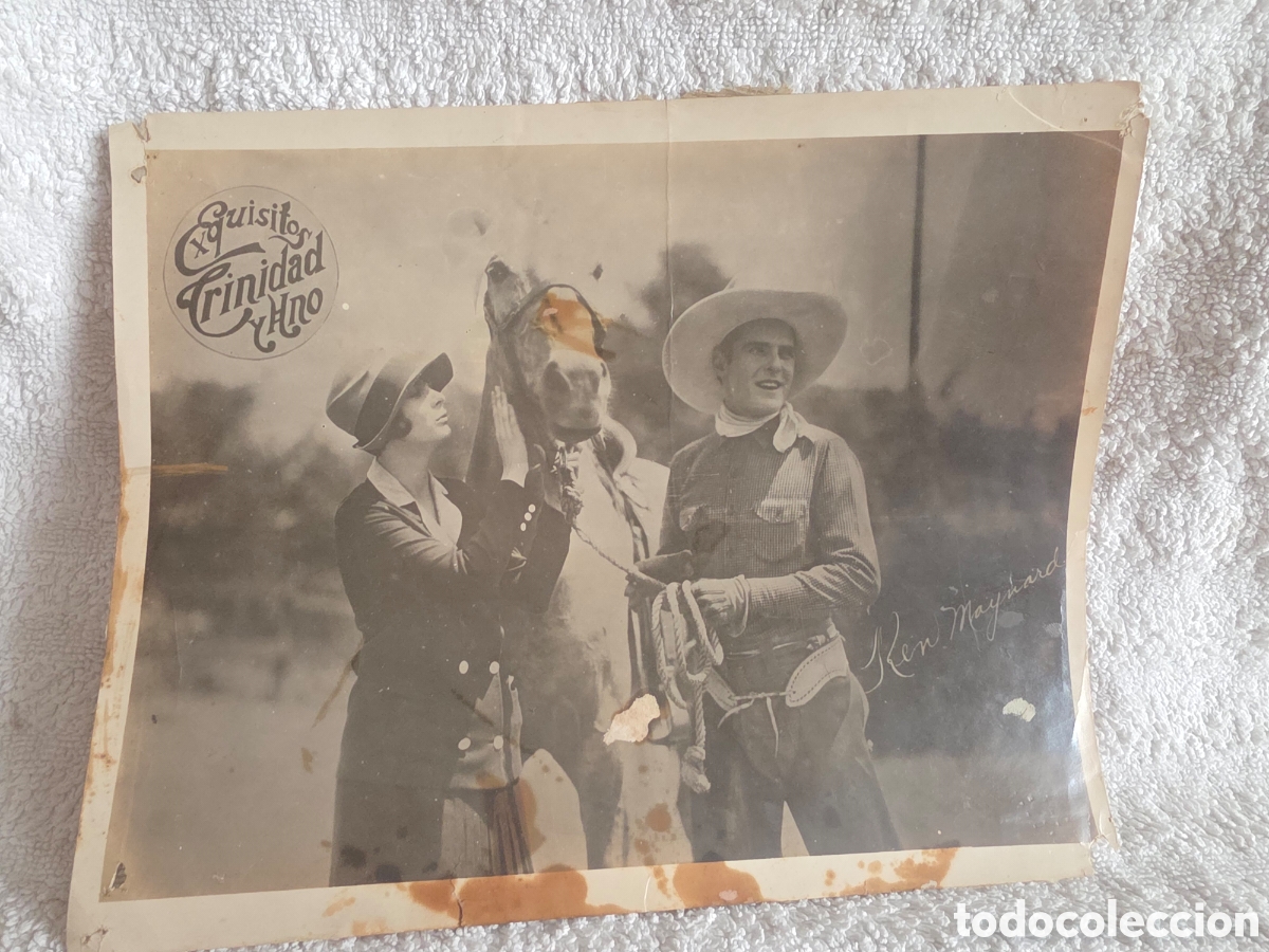 Fotograf&iacute;a antigua: una antigua fotograf&iacute;a en blanco y negro del actor de cine del oeste Ken Maynard