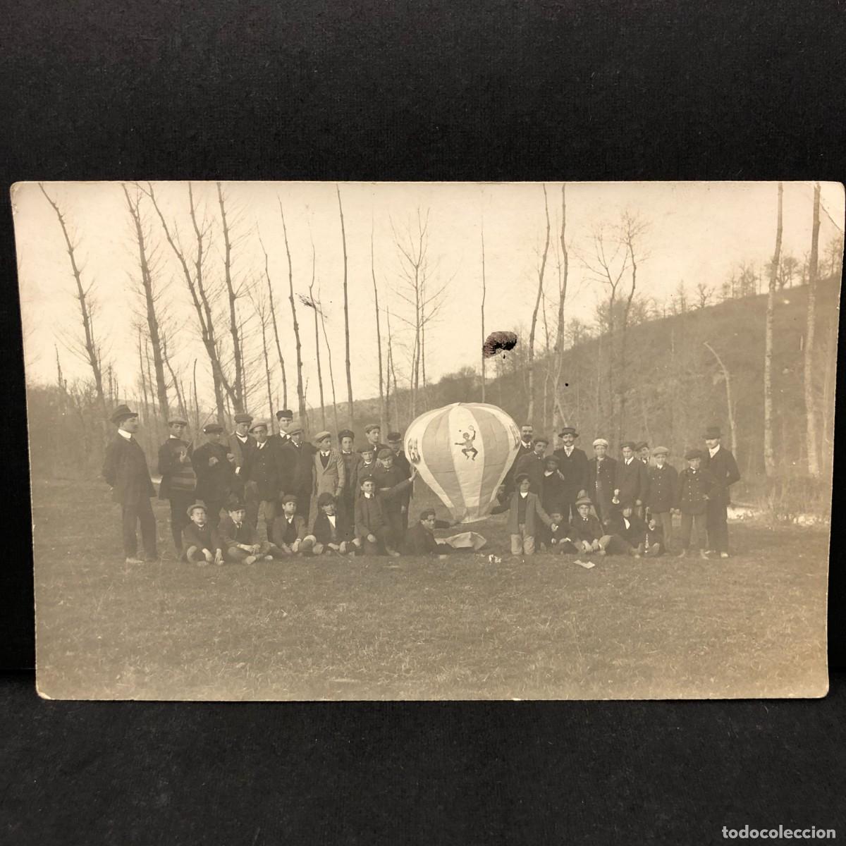 Fotograf&iacute;a antigua: FOTOGRAF&Iacute;A - C. 1900 - CAMPAMENTOS ESCOLARES DE LA BURGESIA CATALANA - GLOBO AEROST&Aacute;TICO / 5390