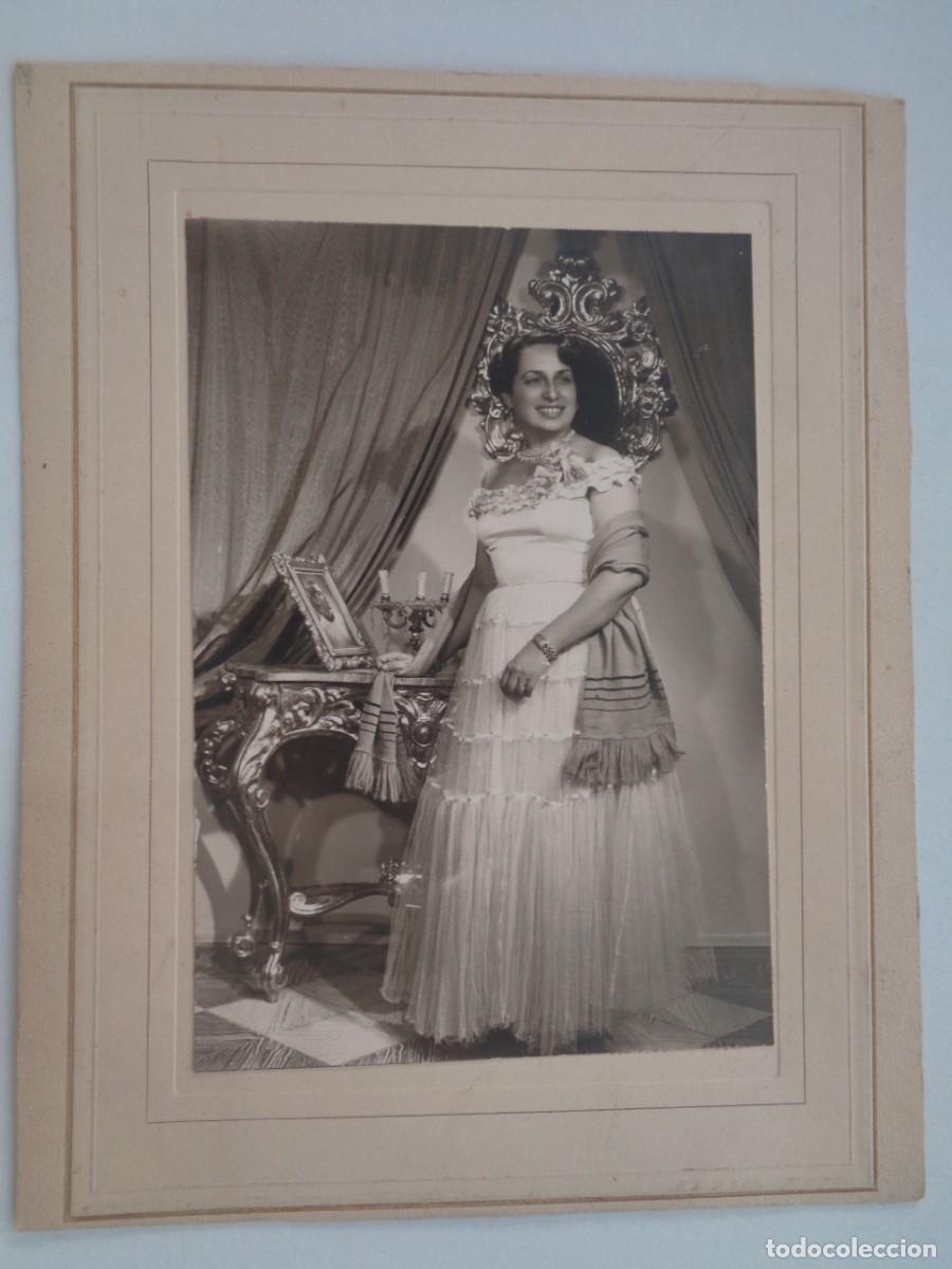 Fotograf&iacute;a antigua: PRECISOSA FOTO DE ESTUDIO DE SE&Ntilde;ORA ...... 18 X 23 CM