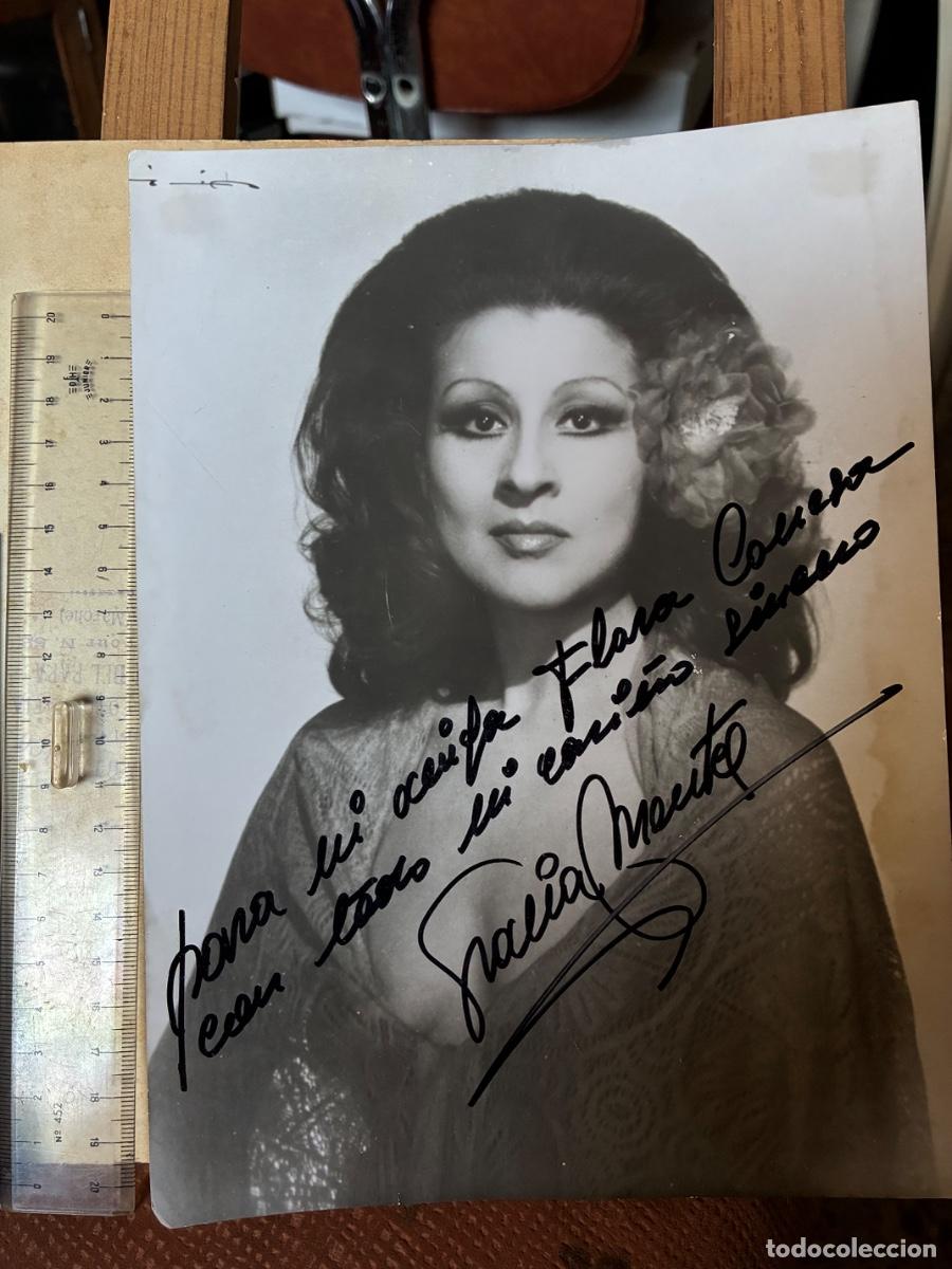 Fotograf&iacute;a antigua: ESPA&Ntilde;A FOTO DEDICADA GRACIA MONTES CANTANTE Y ACTRIZ A&Ntilde;O 1977